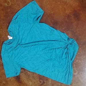 Medium super soft Canvas Bella polyester blend T shirt heathered teal